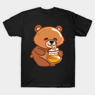 Cute Bear Eating Honey T-Shirt